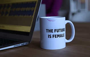 the future is female mug