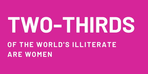 Two-thirds of the world's illiterate are women