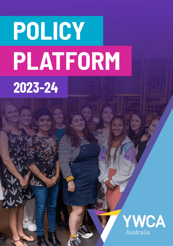 Cover of YWCA Australia Policy Platform 2023-24