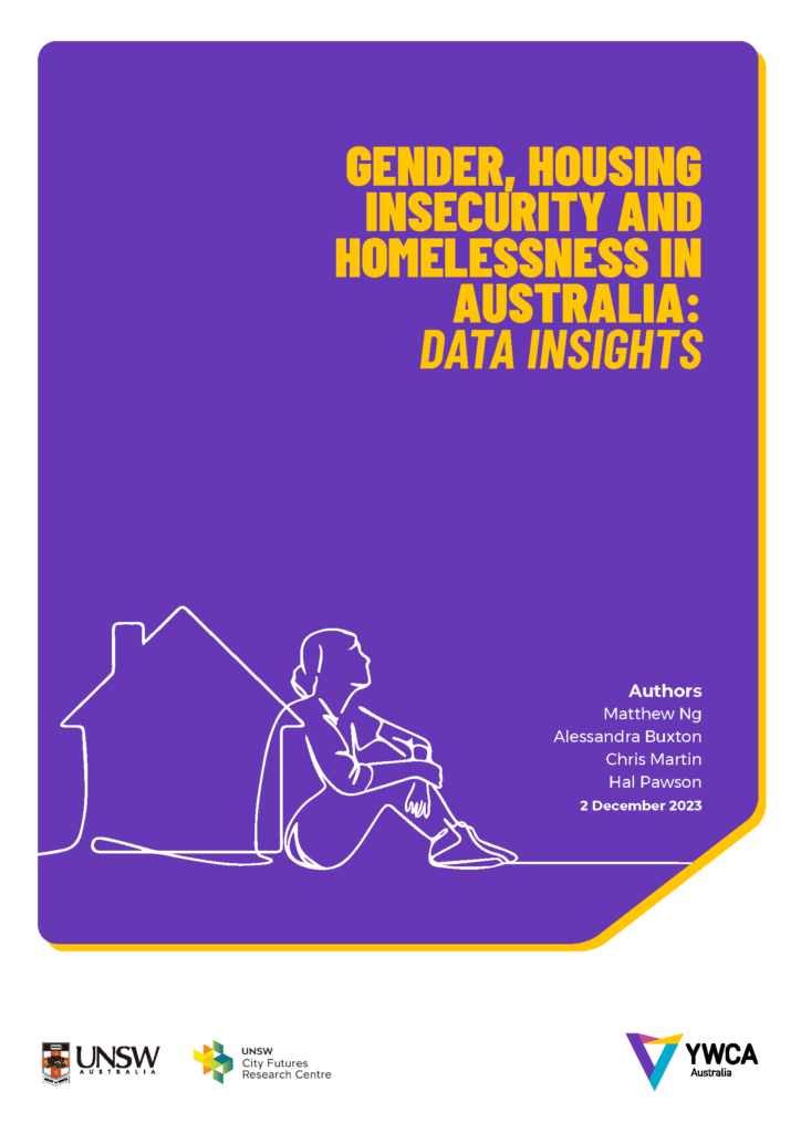 Cover of Gender, Housing Insecurity and Homelessness in Australia: Data Insights report
