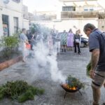 Josh West, Traditional Custodian of the Bunurong and Pulawa people during smoking ceremony
