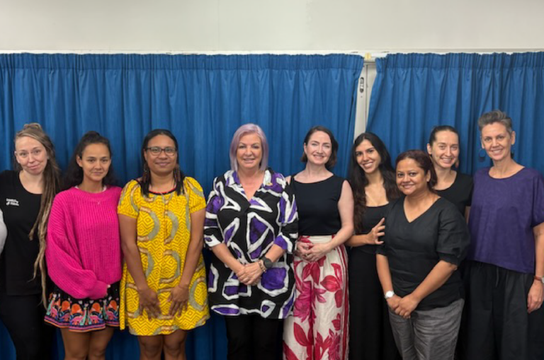 YWCA team members and participants from the Amplifying Voices program