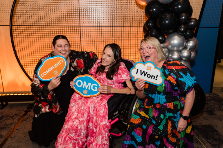 YWCA Australia team members Grace and Francene with Y Connect Advisory Committee member Alyce at disABILITY Awards