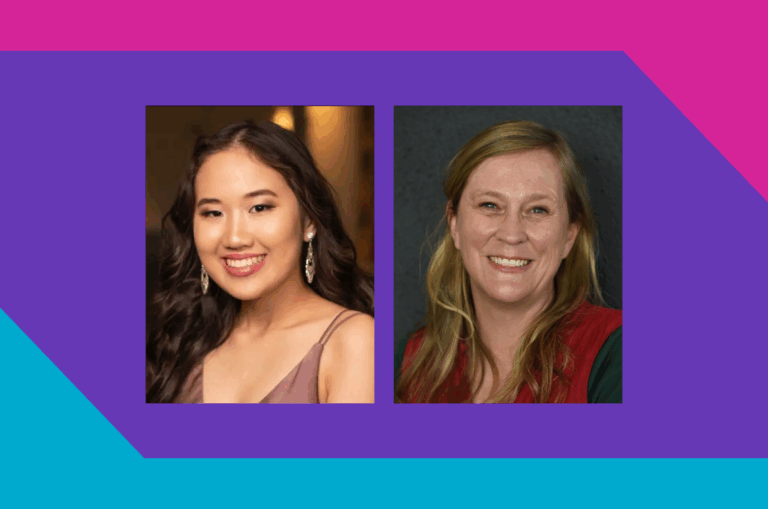 Professional headshots of Directors Linda Le and Caroline Lambert